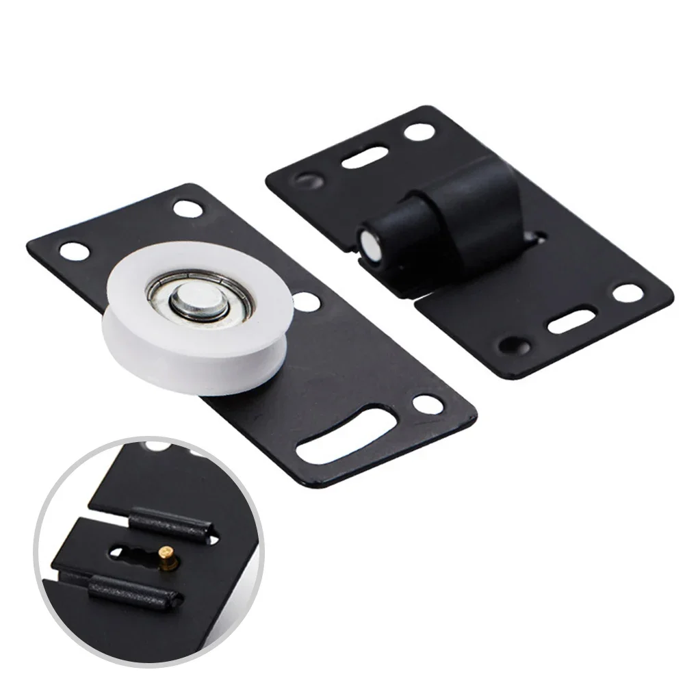 Poulie à Roulettes Coulissante Réglable, 1 Ensemble, Roue en Nylon, Contre l'Usure, Concave, pour Placard, Garde-Robe, Planche Chi, Roulette