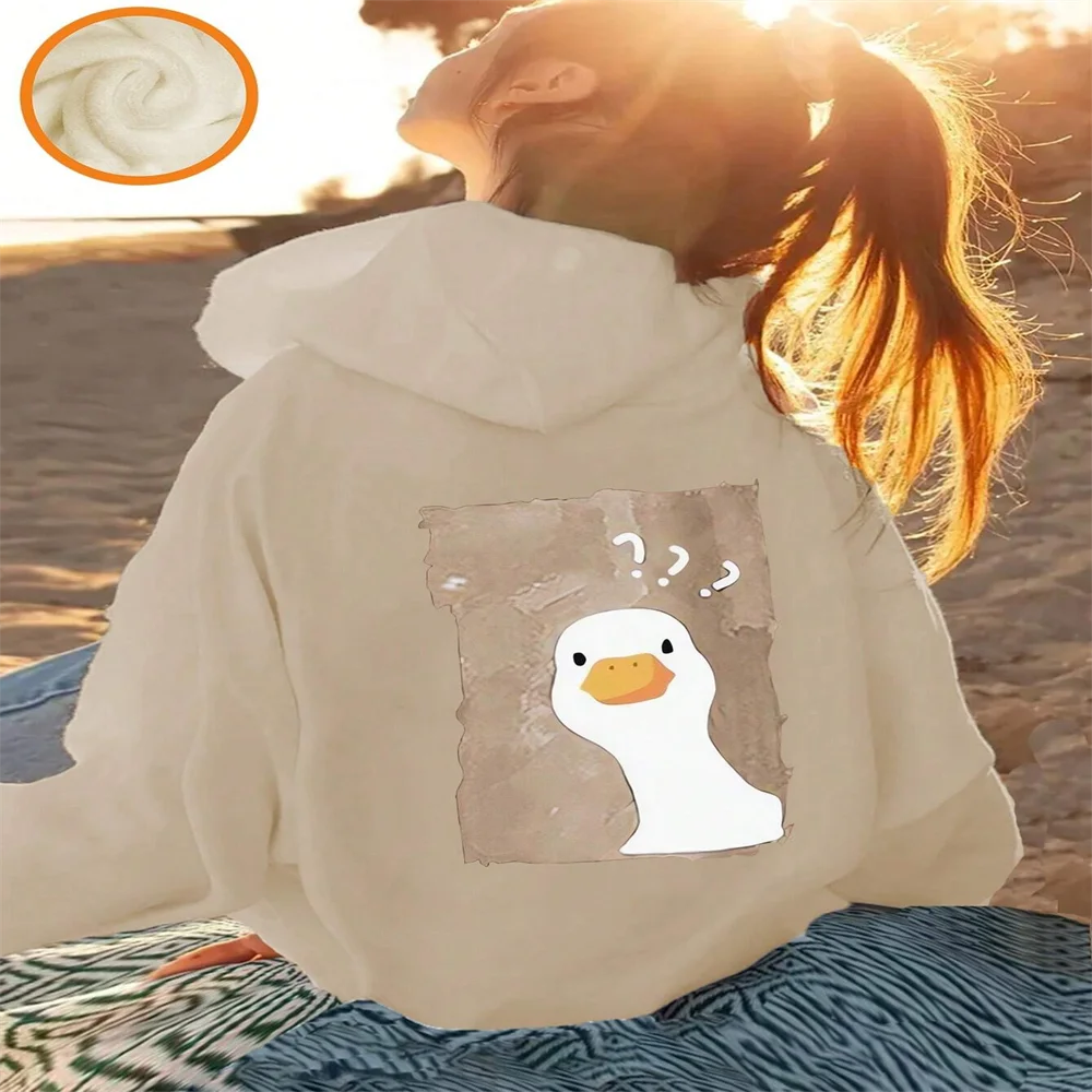 Cute Women's Hoodie Sweet Girl Cute Cartoon Printed Hoodie Autumn/Winter Youth Japanese Fashion Warm Clothes Suitable For Daily