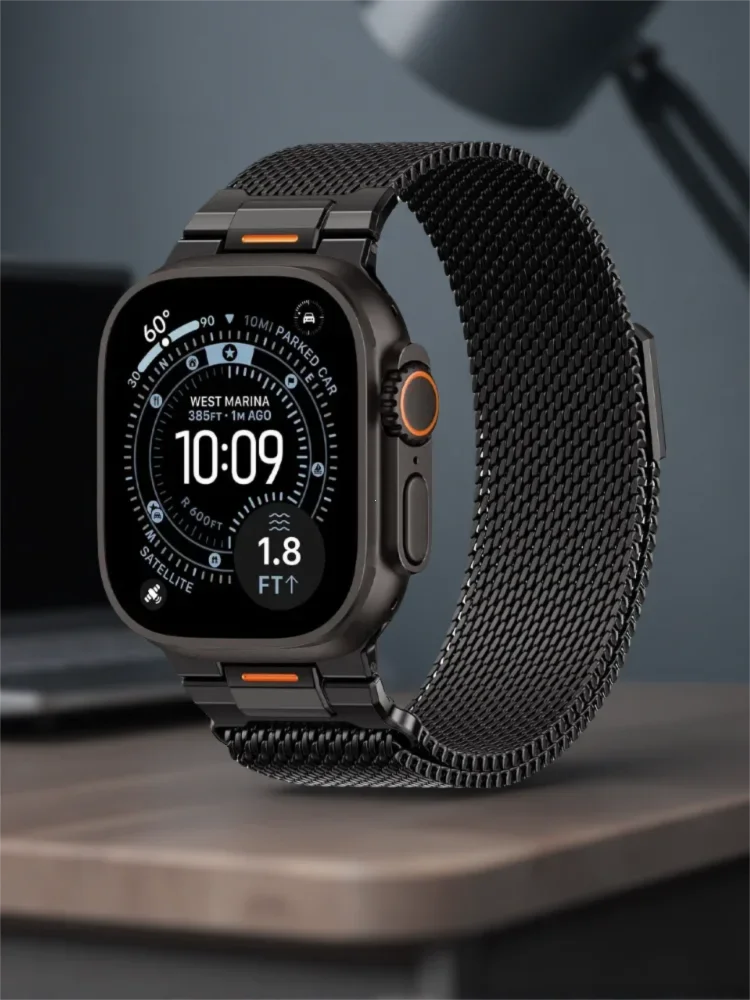 

Ремешок с магнитной петлей для Apple Watch Ultra 2 3 Band 49 мм 46 мм 45 мм 44 мм Роскошный браслет Correa iWatch Series 11 10 9 8 7 6 SE