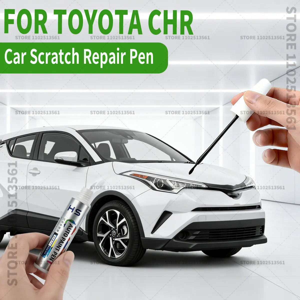

Ручка-корректор для ремонта лакокрасочного покрытия автомобиля, аксессуары для устранения царапин для Toyota C-HR 2016-2025: белый, черный, перламутровый, синий, желтый, серый, оранжевый