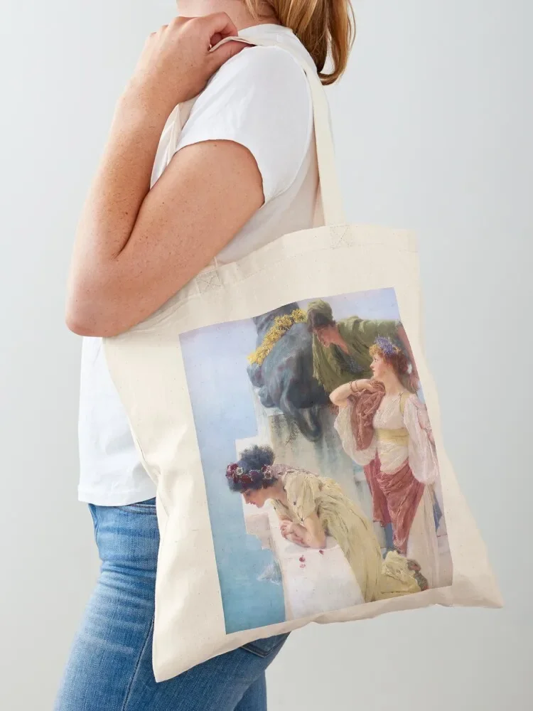 

A Coign of Vantage - Lawrence Alma-Tadema - 1895 Tote Bag hand bags Reusable bags reusable grocery bags shopping bag