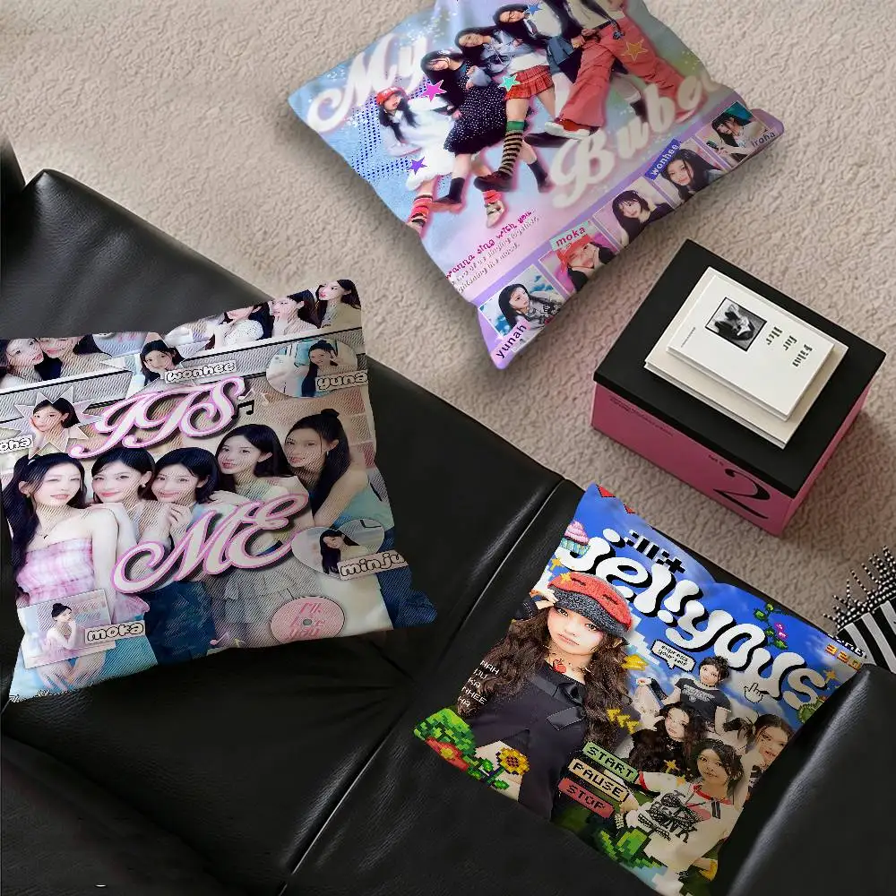 Band K-pop I-ILLIT-S Singer Personalized Pillow Cover Kids Bedroom Wild Party Decor Pillowcase kid Birthday shower Gift