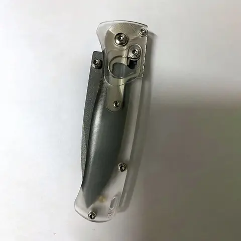 Transparent Acrylic Type Knife Handle Scales For Genuine Benchmade Bugout 535 Knives Grip Replace Parts