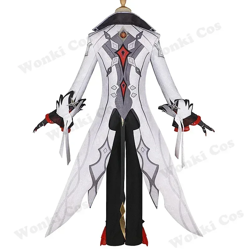 Arlecchino-Disfraz de Cosplay, peluca de juego Impact Fontaine Fatui The Knave Arlecchino, zapatos de Cosplay, botas, trajes de mujer