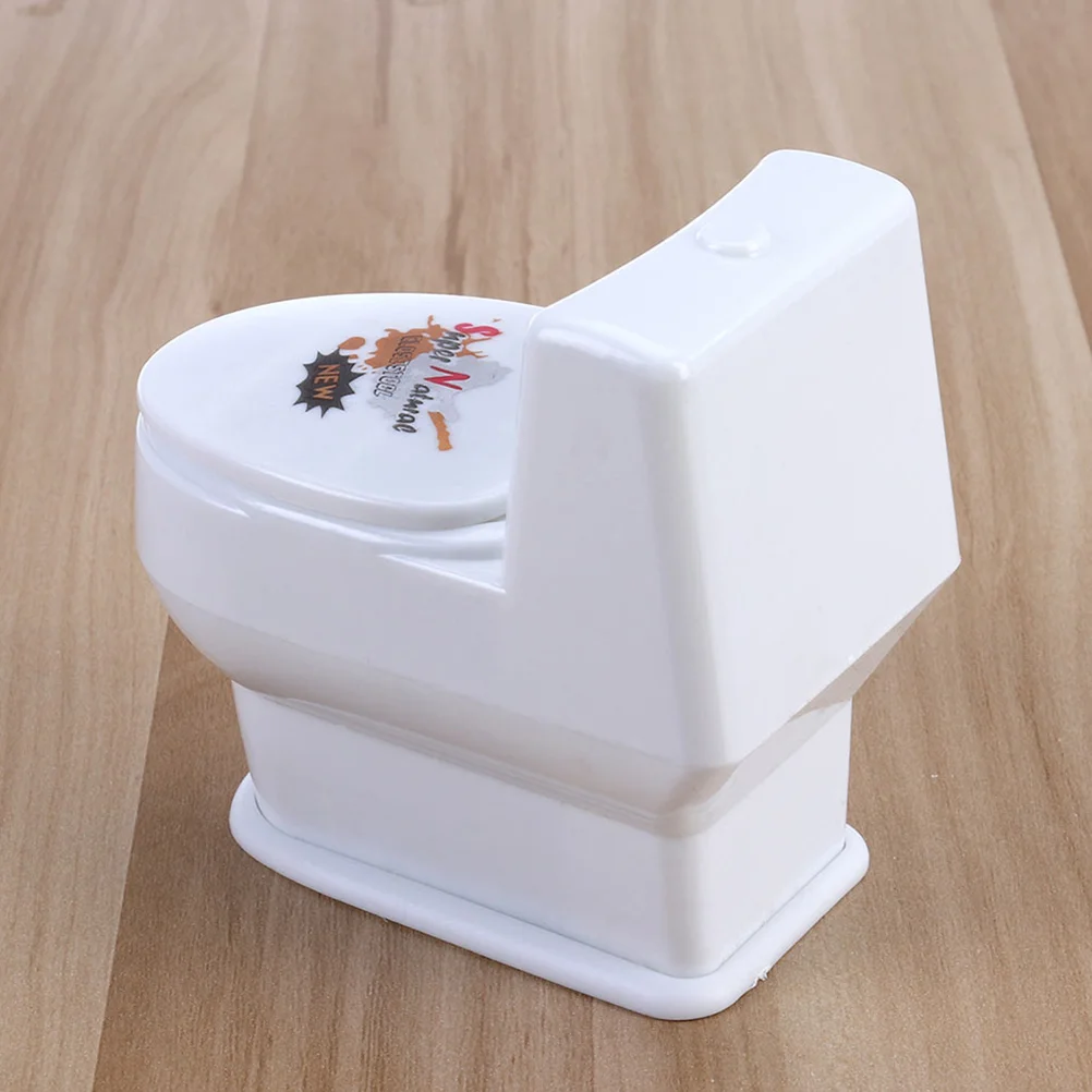 2 Pcs White Toilet Toy Stress Gift Eye-catching Simple Operate Pranks for Adults Funny Plastic Kids Games Squirt