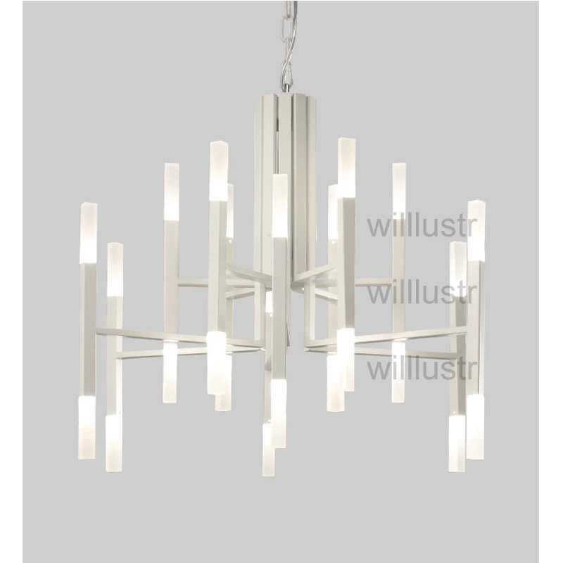 Nordic Metal LED Pendant Lamp Ceiling Chandelier Suspension Light Chain Hanging Lighting Fixture for Hotel Hall Bar