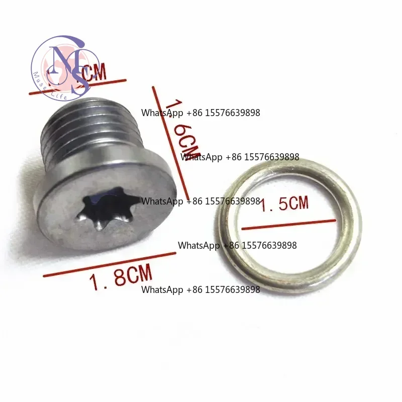1Set Oil Drain Plug with Gasket N0138157, Engine Oil Pan Screw Auto Replacement Spare Part