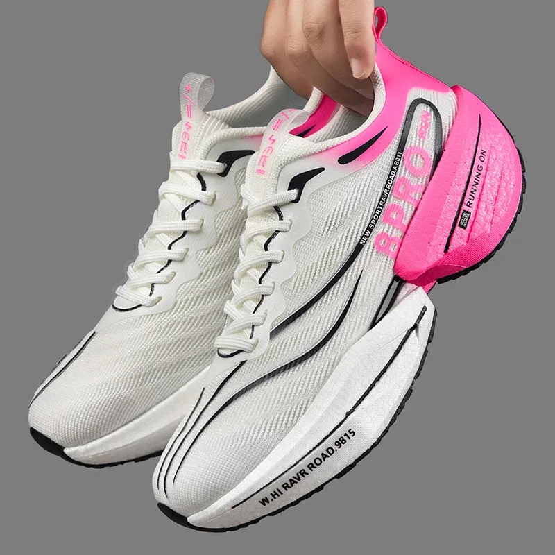 Men\'s Sneakers Carbon Plate Marathon Racing Cushioning Anti-slip Running Shoes Thick-soled Wear-resistant Couple Tennis Shoes