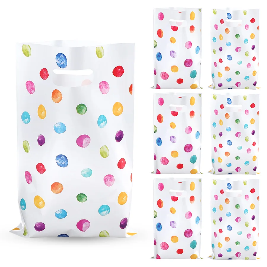 Sacs cadeaux à pois arc-en-ciel, 50 pièces, sacs d'emballage pour bonbons et biscuits, cadeaux de mariage pour invités, fournitures de décoration de noël