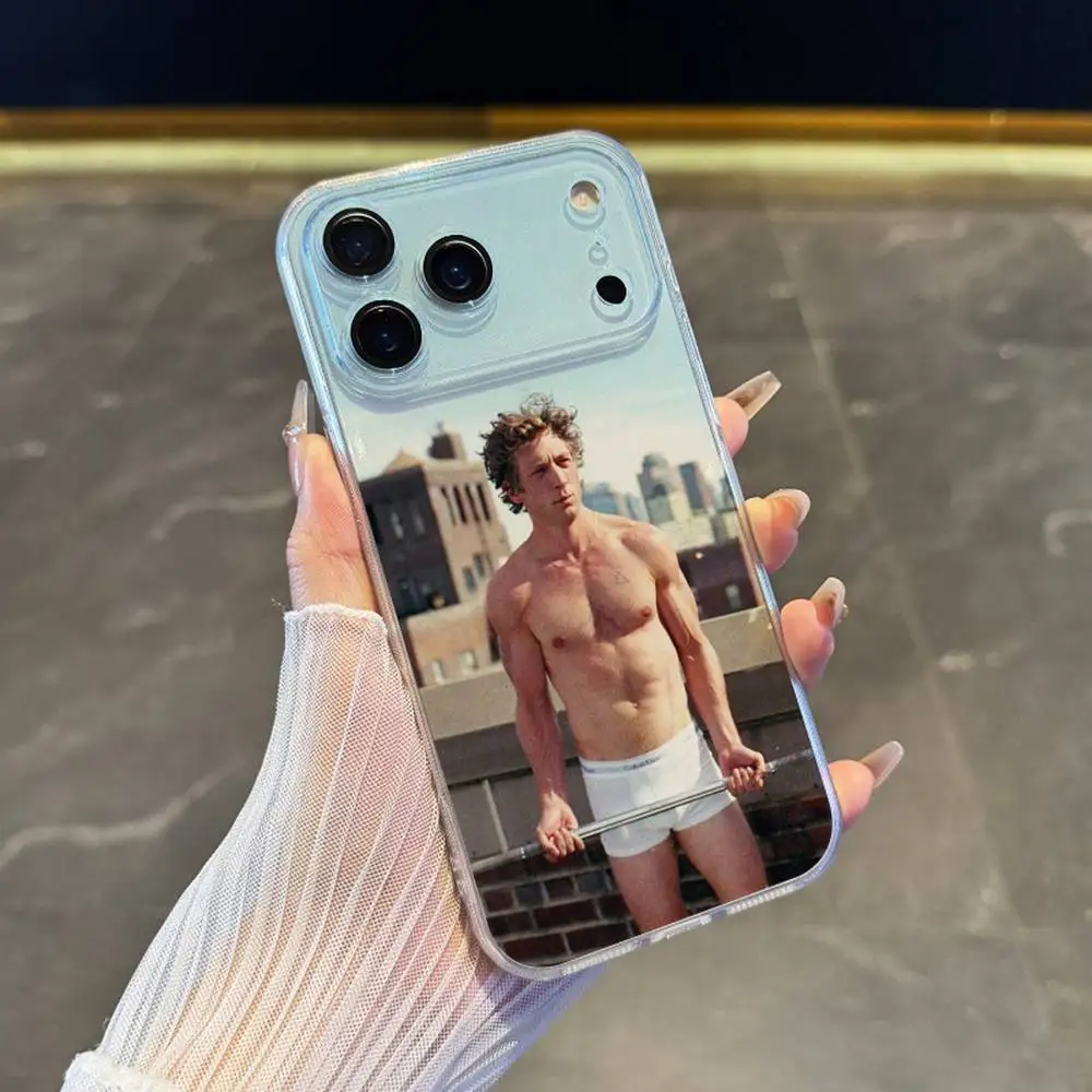 Чехол для телефона J-Jeremy Allen White actor для iPhone 17,16,15,14,13,12,11 Pro,Max,Plus,X,XS,XR,SE4,E Mini, прозрачный мягкий чехол
