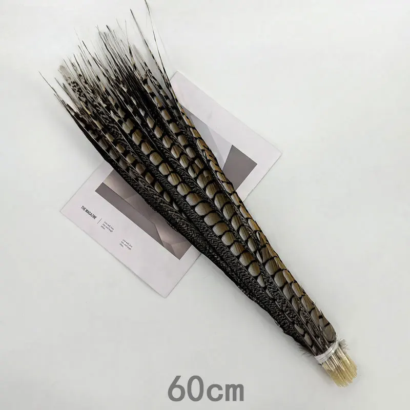 ขนหางไก่ฟ้า 10 ชิ้น ขนาด 60-90 ซม. ของแท้ สำหรับงานแต่งงาน งานรื่นเริง งานเต้นรำ ชุดแฟนซี ตกแต่ง