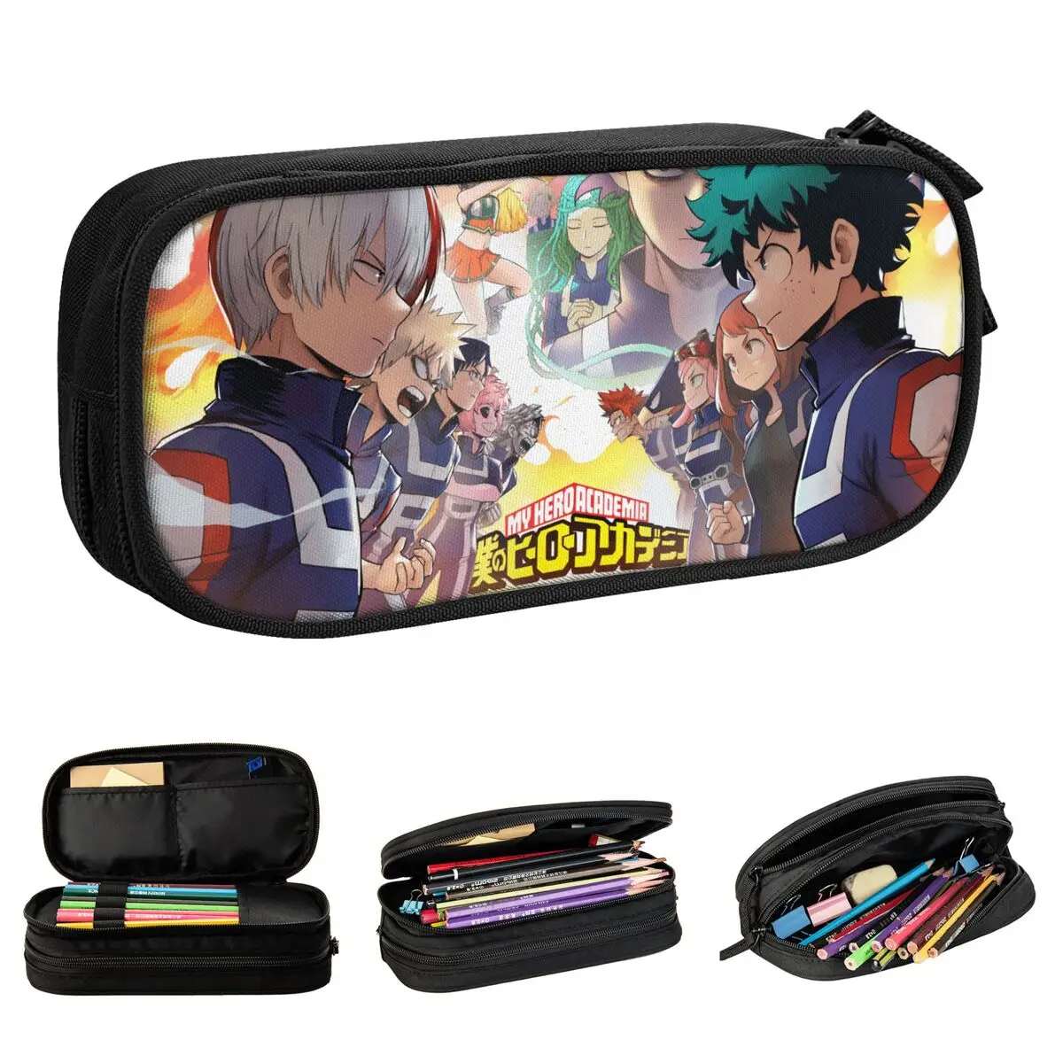 My Hero Academia Pencil Cases Creative Pen Bag Girl Boy Big Capacity School Supplies Cosmetic Pencilcases