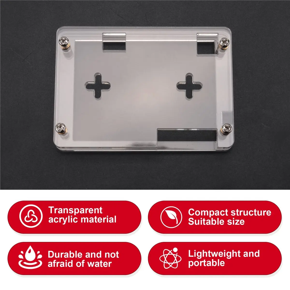 #73U Electronics Accessories,Acrylic Case for 2.8 Inch Display Screen ESP32 Development Board (Transparent)