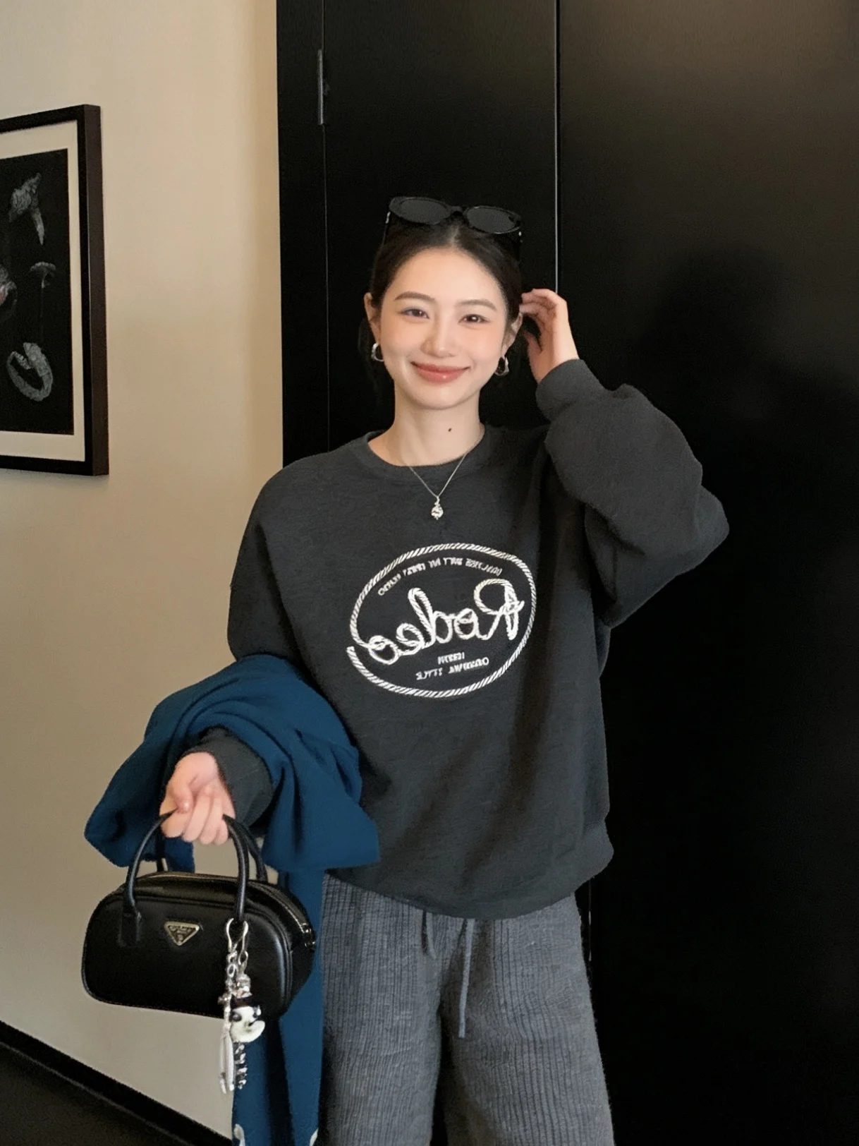 

Модная женская толстовка с круглым вырезом, приталенная, из хлопка, весенняя новинка, свободный крой, тонкий топ, повседневный дизайн