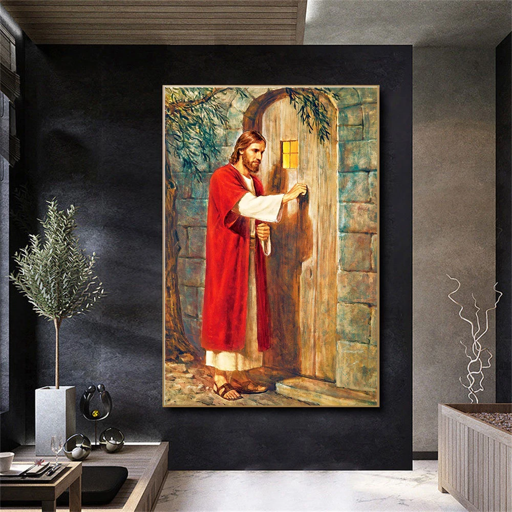 Diamond Painting Full Square/Round Jesus Came Knocking on the Door  Religious Figure DIY Mosaic Embroidery 5D Cross Stitch Gifts