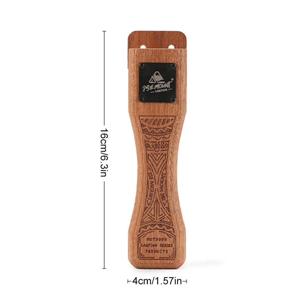 Sapele في الهواء الطلق مقبض مقلاة شواء مريح مقاومة للحرارة معزول قبضة المحمولة طبق شواء مقبض التخييم تجهيزات المطابخ الملحقات