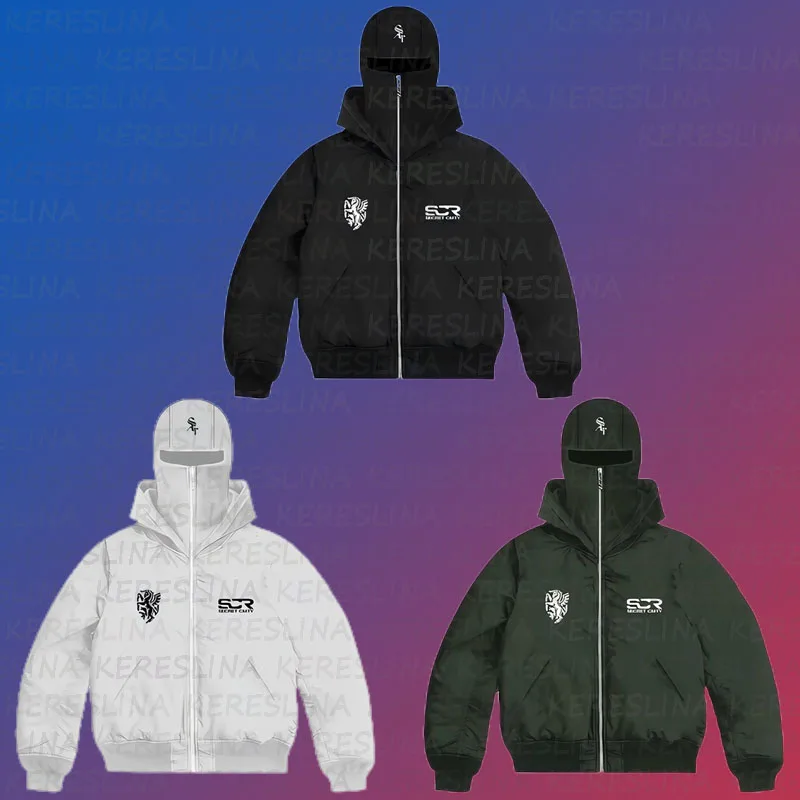 

Autumn and winter new European and American hoodie Y2K letter print street trend men's and women's hooded top waterproof jacket