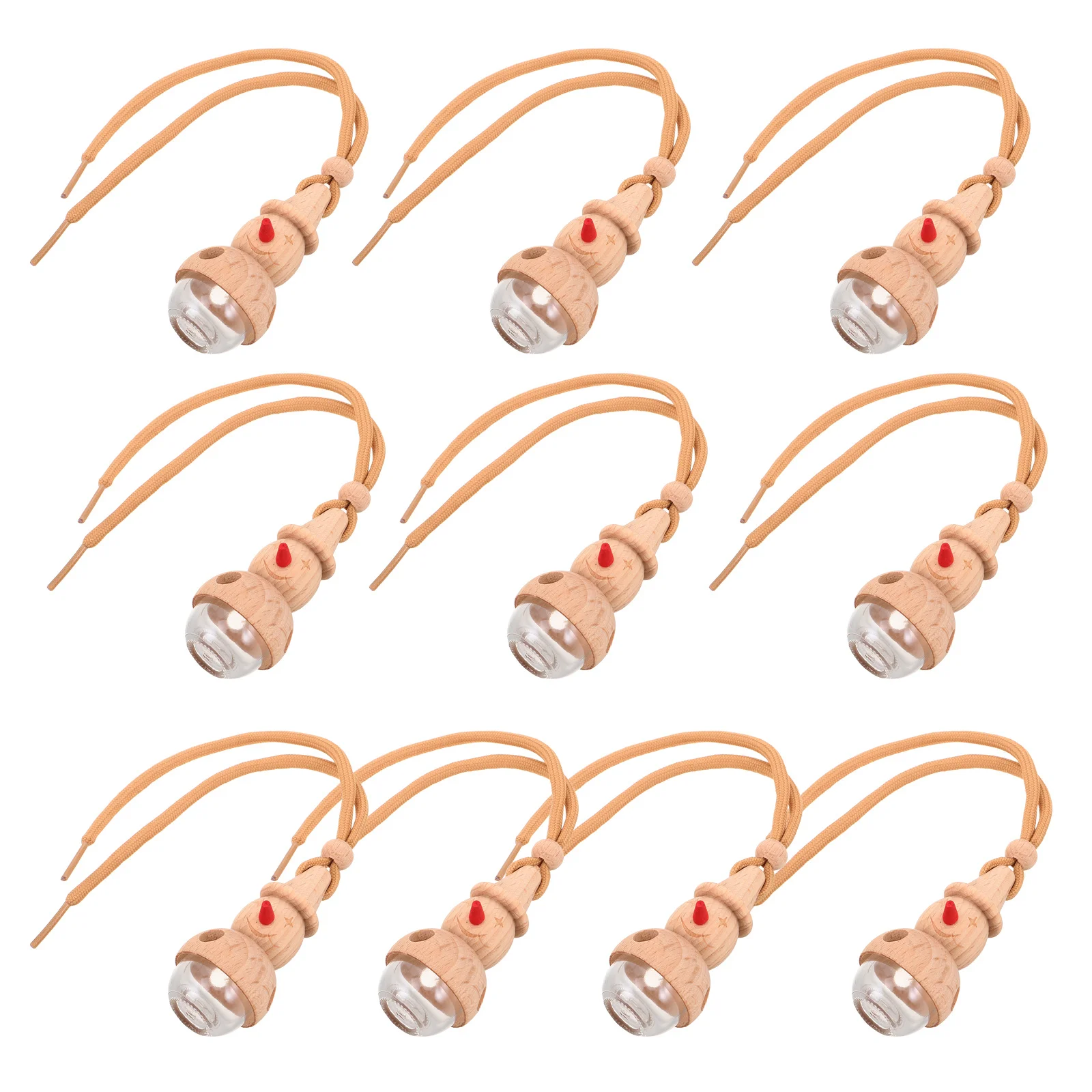 

10Pcs Car Fragrance Bottles Glass Empty Diffuser Containers Portable Hanging Aromatherapy Pendant Refillable Car Perfume Oil