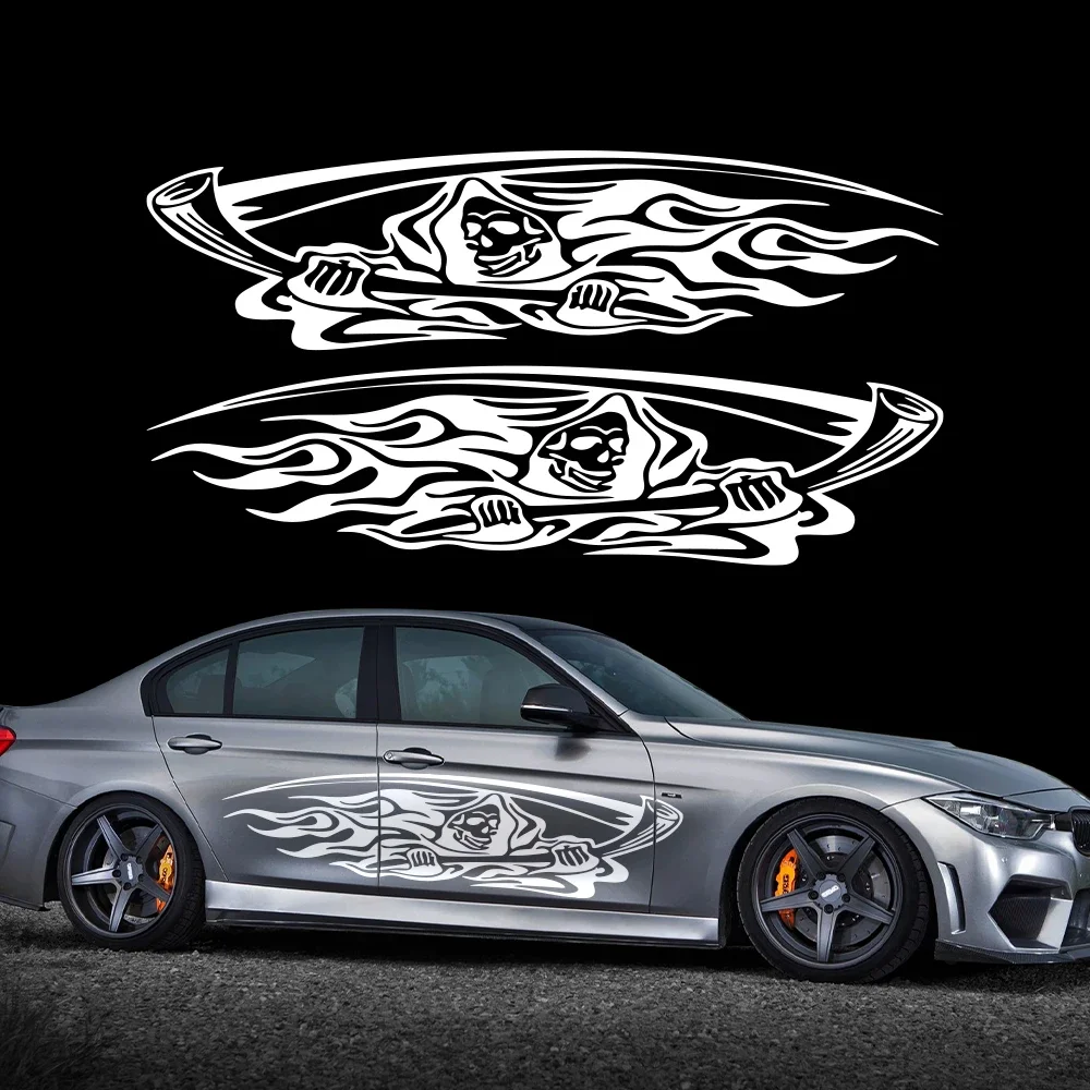 

Creative Car Skeleton Sticker Truck Off Road Vehicle RV Truck Body Side Large Vinyl Decal Car DIY Decorative Sticker Accessories