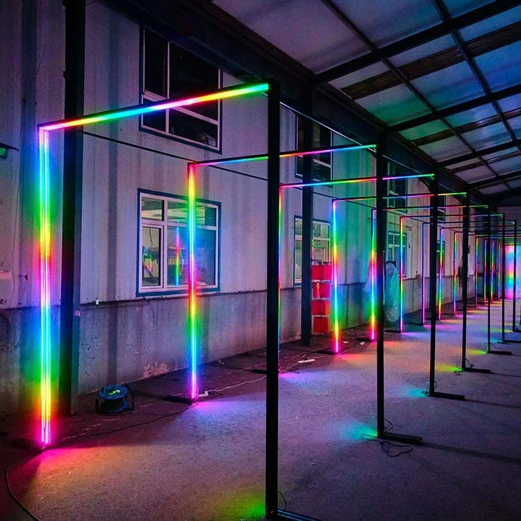 Wholesale Metal Iron Light Emitting Diode Entrance Walkway Tunnel Frame Arched Background Wedding Event Decoration