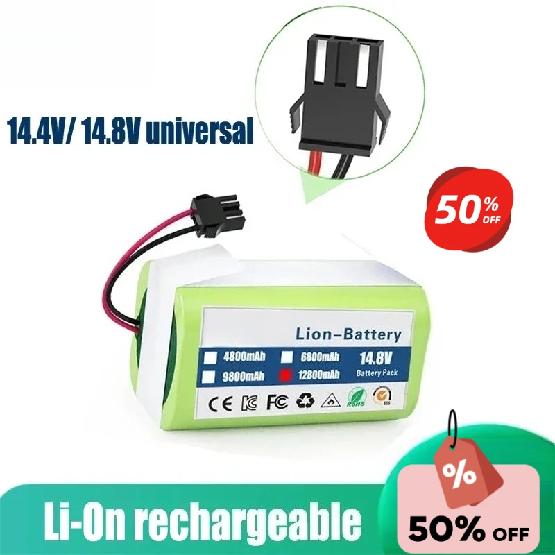 

14.8V Li-ion Battery for Cecotec Conga Excellence 950 990 1090 Ecovacs Deebot DN621 601/605 Eufy RoboVac 35C Panda I7 V710