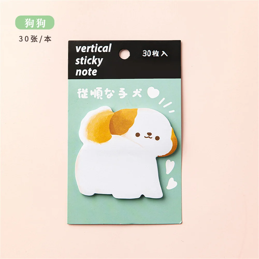 Cartoon Animal Sticky Notes Cute Dog Cat Rabbit Adhesive Memo Pad Paper Stickers Office School Supplies Student Stationery