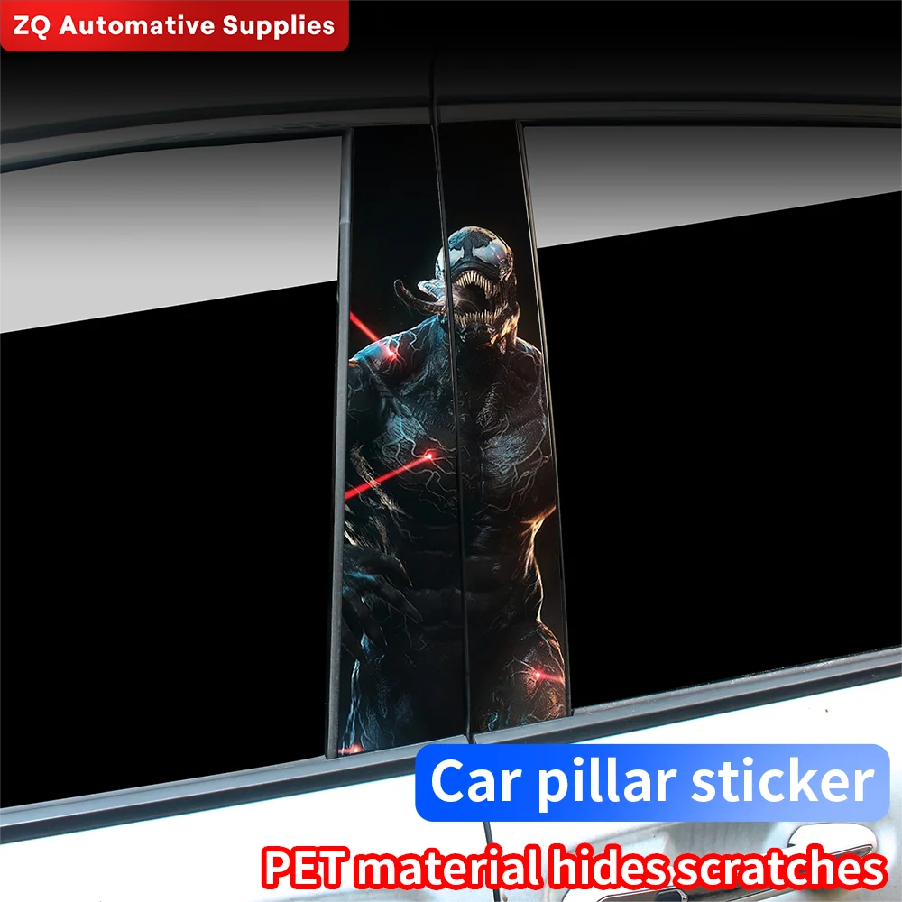 

Venom Car Stickers Auto B-Pillar Waterproof Cool Decoration Cover Scratches Sunscreen Car Doors Pillar Vinyl Decals Accessories