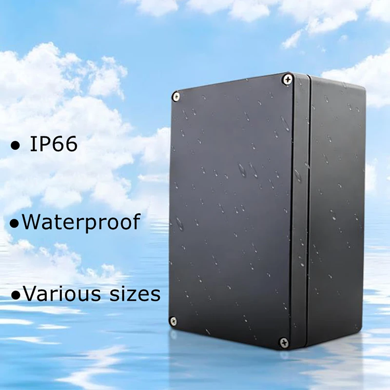 Black Enclosure Outdoor Waterproof ABS Plastic Electronic Project Instrument Case Electrical Wire Junction Box For Blocks