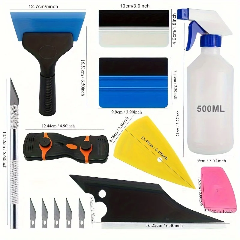 1 set Car Window Tint Application Tools Kit Glass Protective Film Installing Tool Car Window Film Squeegee Auto Vinyl Wrap