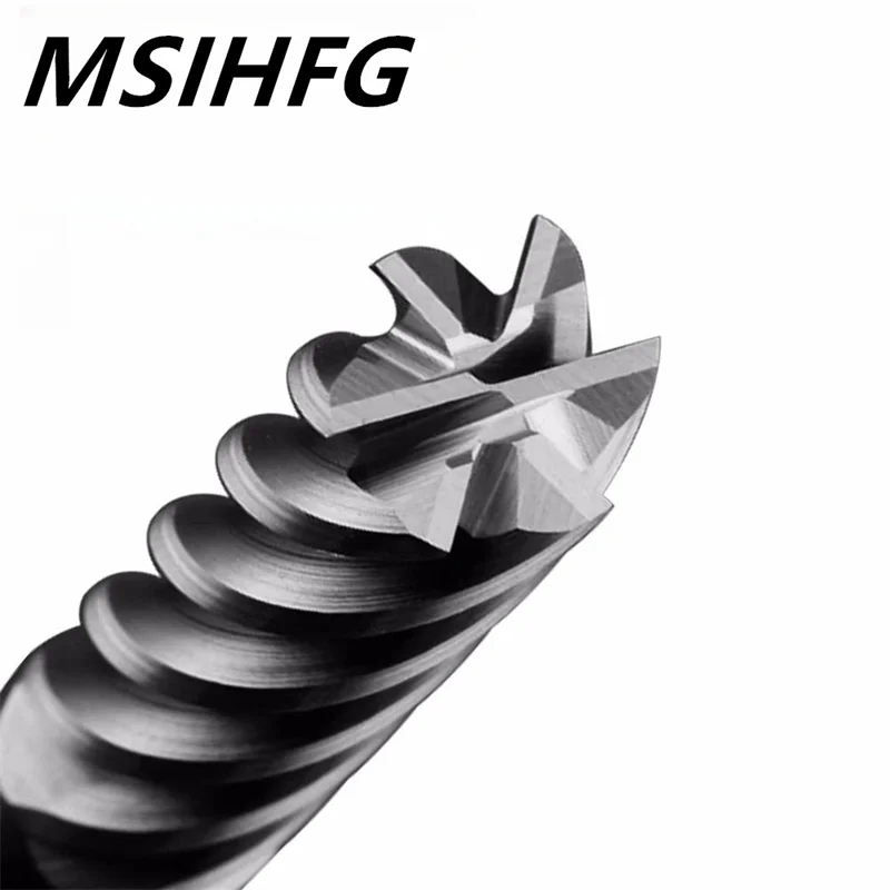 HRC58 6 Flute Milling Cutter Lollipop End Mill Ball Slot Endmill Solid Carbide Cnc Cutter R6 For Steel Aluminum 3D