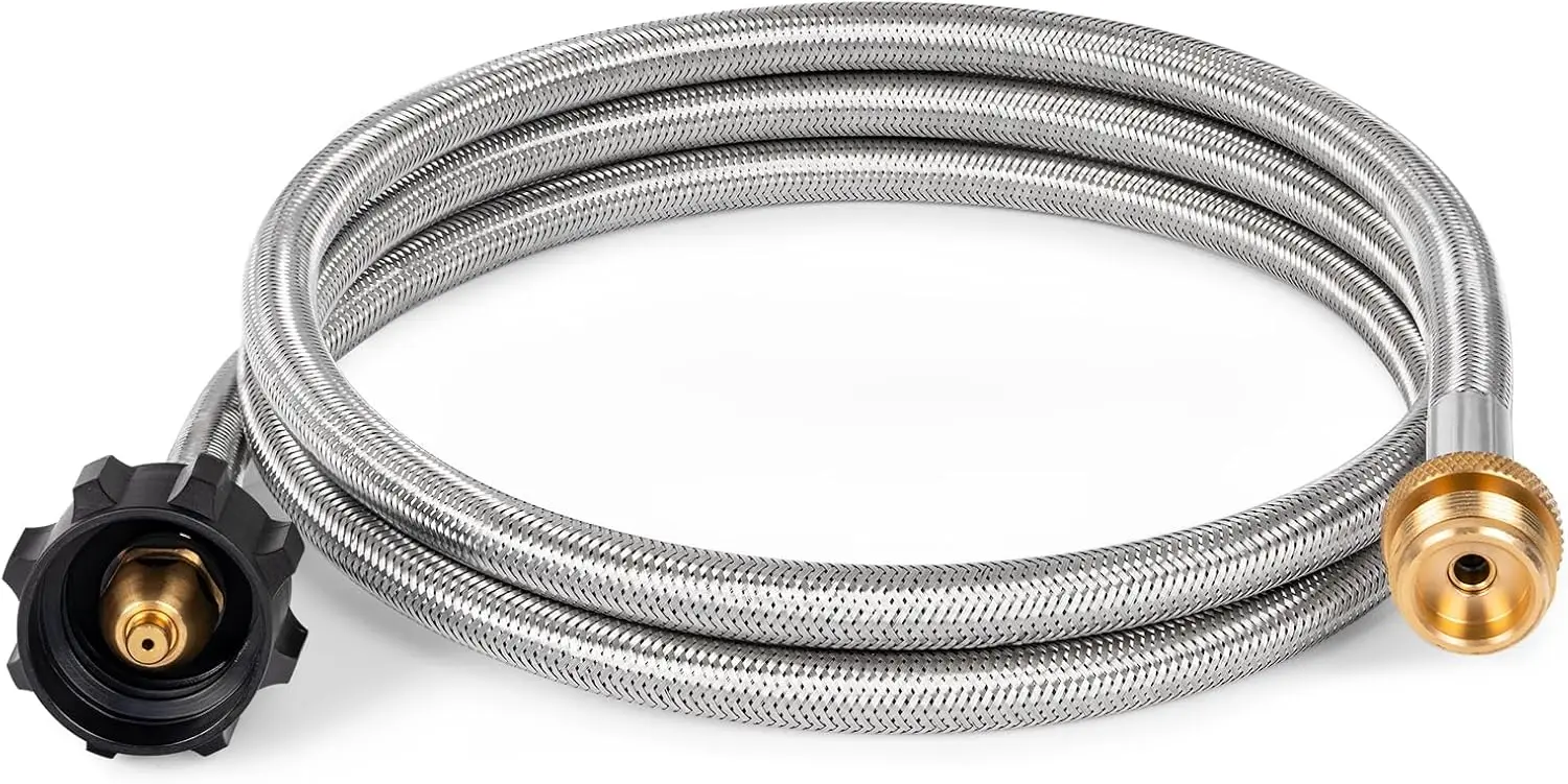 

6FT Propane Hose Adapter for Buddy Heaters, Coleman Stoves, Blackstone 17" 22" Tabletop Griddle, Weber Q Grills, Lanterns and