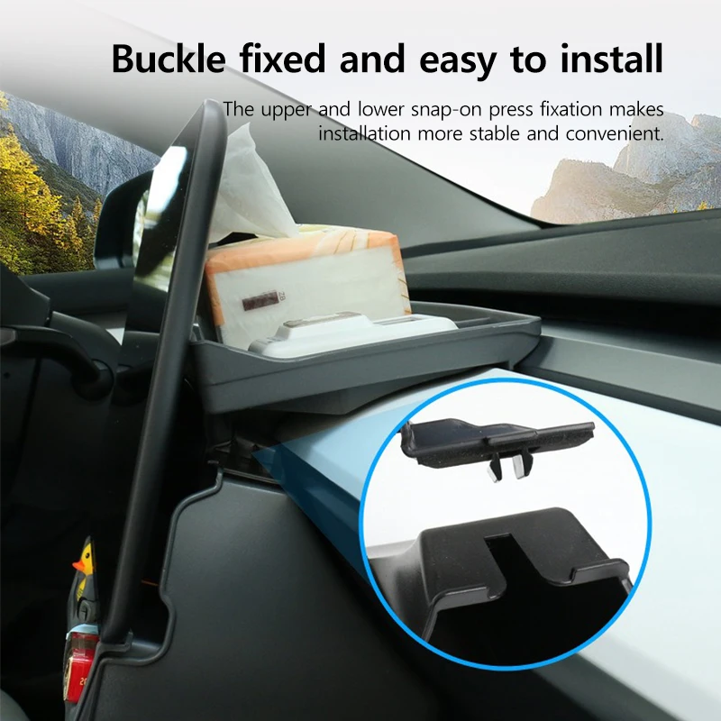 NovaAcc per Tesla Model 3 Y Under Screen Storage Organizer Over Center Console Display Tray Storage Box accessori interni