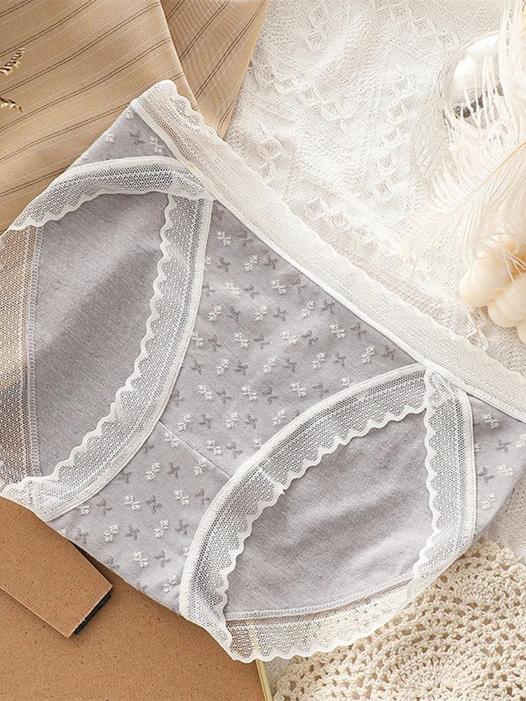 5PCS/Set Women Underwear Cotton Panty Sexy Panties Female Underpants Girls Briefs Lace Intimates Women Lingerie Lingerie Femme