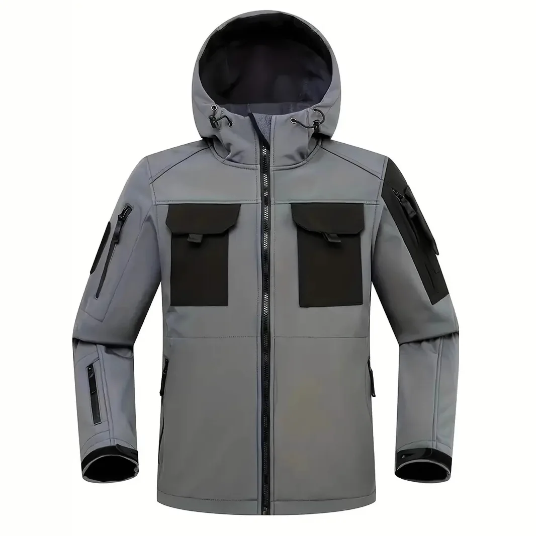 American - Style Tactical 3 - Proof Functional Soft - Shell Jacket for Men. Waterproof, Windproof, High - end American - Style