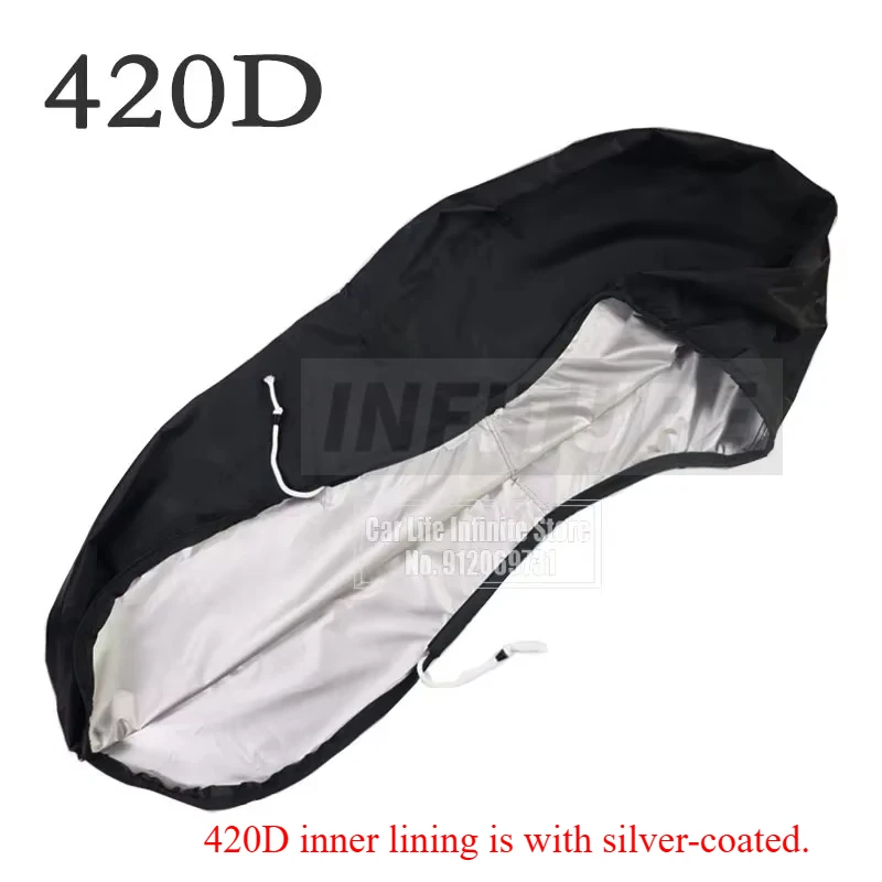 6-250HP Full Outboard Motor Engine Boat Cover 600D/420D Waterproof Anti-scratch Engine Protector Blue Black Grey Red Boat Fabric