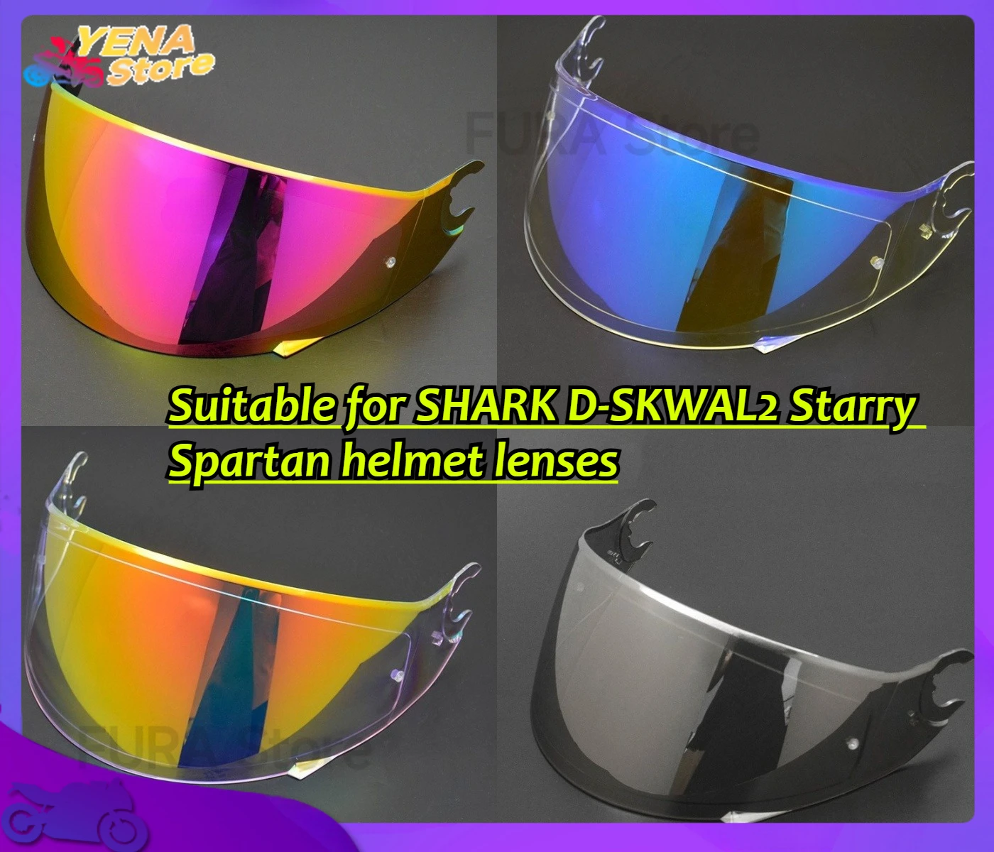 

Suitable for SHARK D-SKWAL2 Starry Spartan helmet lenses, windproof decorative parts, off-road motorcycles and racing cars