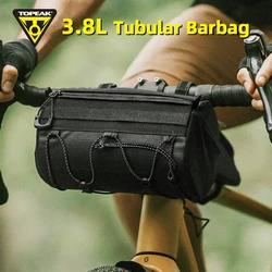 Topeak 대용량 자전거 핸들 바 가방, MTB 도로 자전거 방수 프레임 튜브 가방 팩, 측면 메쉬 포켓 2 개 포함, TC2312 3.8L