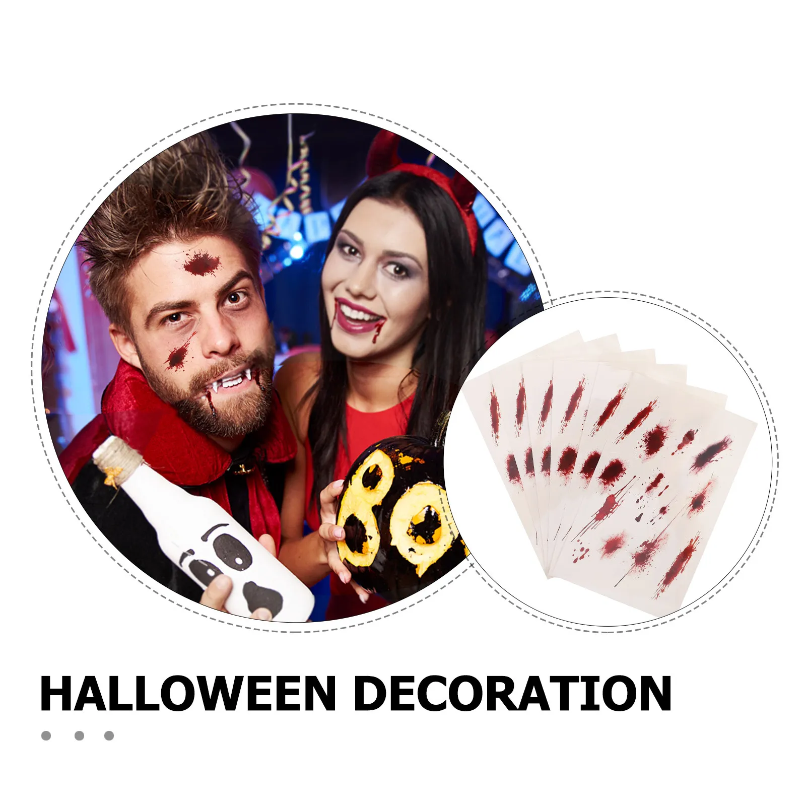 6Pcs Halloween Wound Stickers Realistic Fake Scar Patches for Face Arm Body Easy Apply Remove Comfortable Wear Costume Party