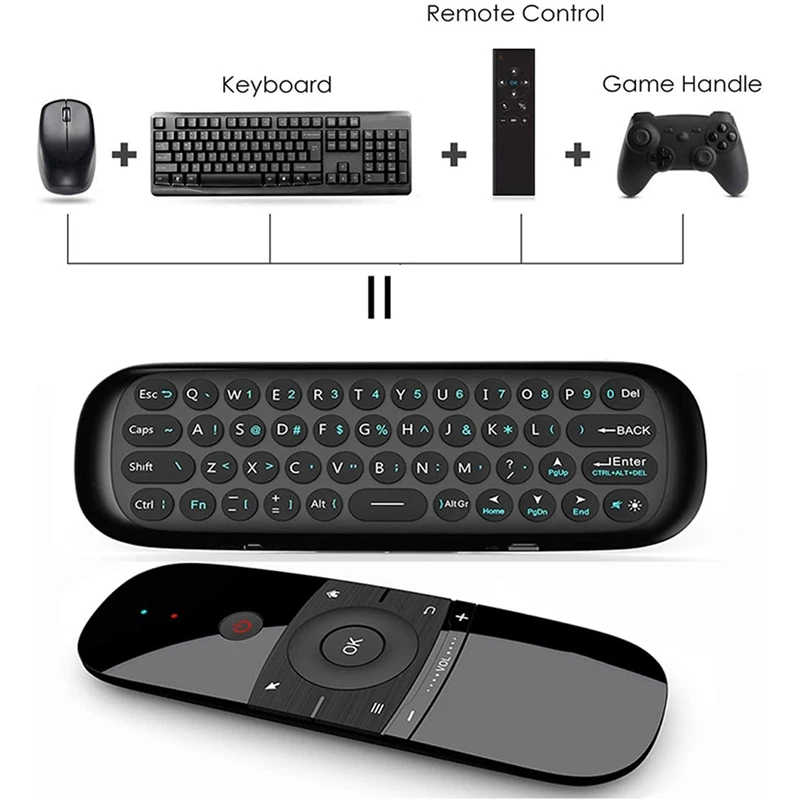 Air Remote W1 2.4G Air Mouse Wireless Keyboard Infrared Remote Learning 6-Axis Motion Sense Remote For Android TV BOX