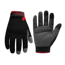 HANDLANDY Work Gloves for Men & Women, Utility Mechanic Working Gloves Touch Screen, Flexible Yard Work Gloves