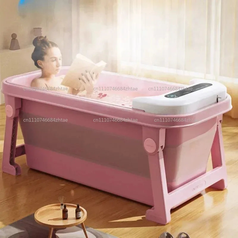 Heating Strong Bathtubs Indoor Bathro Om Large Portable Folding Bathtub Adults Hot Tub Foot Baignoir Pliable Adull