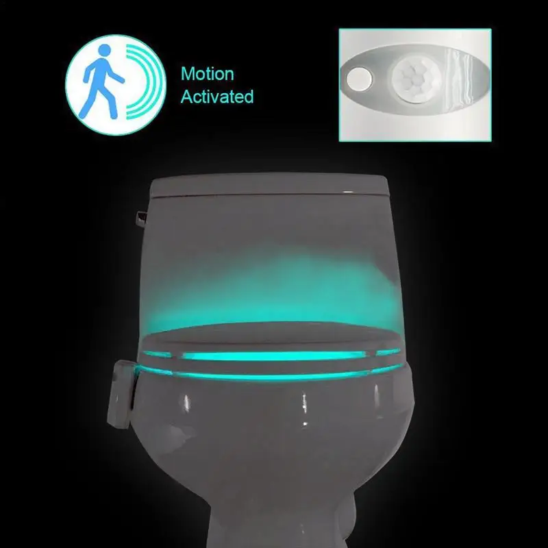 Toilet Night Light Motion Sensor Toilet LED Lights Color Changing Toilet Bowl Nightlights With Motion Activated Sensor Fun