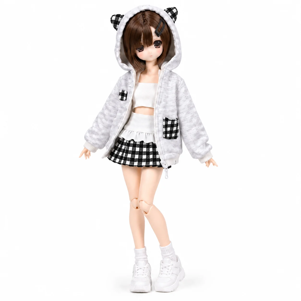 Ob24 Doll Clothing Cat Ear Sweater Set Sweet Twin Style Azone Light Nightmare Fourth Generation Qi Bangs Electrical Street Fashi