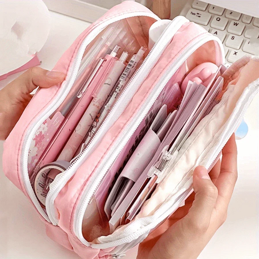 Kawaii Pencil Cases Pouch Large Capacity Cute Pen Bag Back To School Supplies For Girls Students Kids Korean Stationery