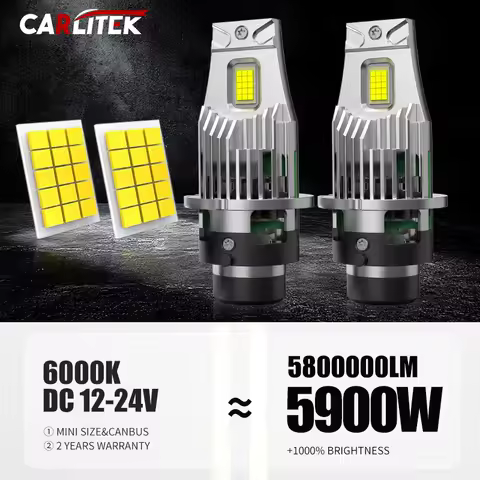 2PCS D2S D4S D2R LED Headlight HID D1S D3S D8S LED Headlamp Bulbs 5900W Xenon Car Lights Turbo Lamps Canbus 6000K Plug&amp;Play