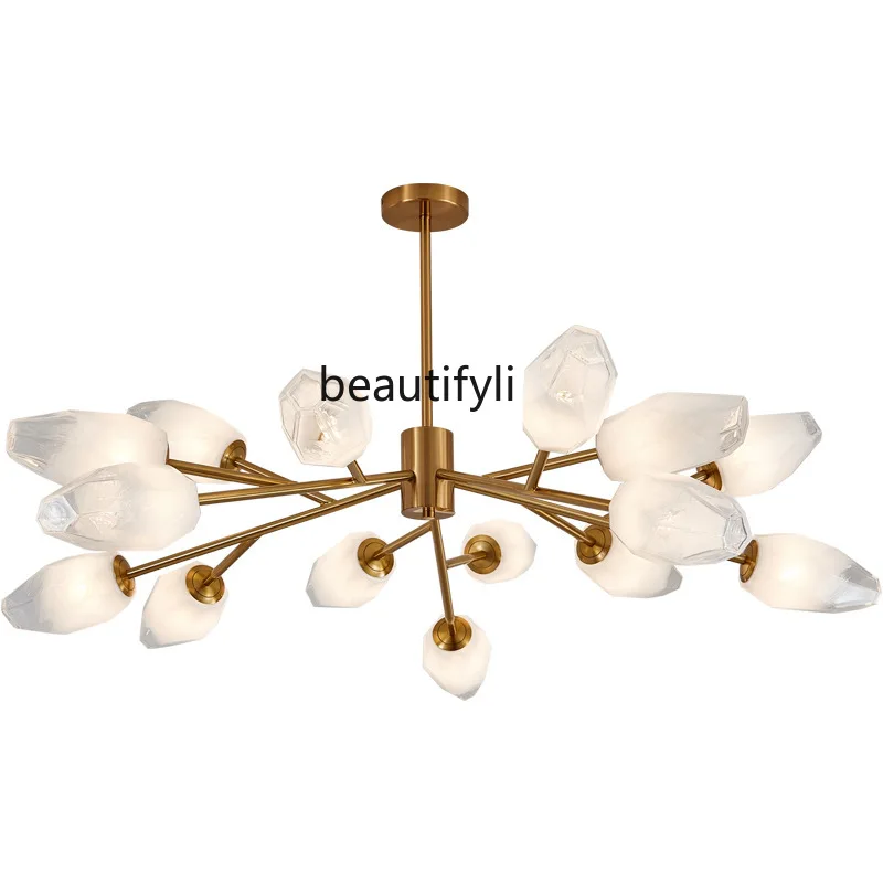 

HJ Chandelier Lamp in the Living Room Creative Modern Simple Crystal Molecular Lamp Nordic Restaurant Bedroom Lamps