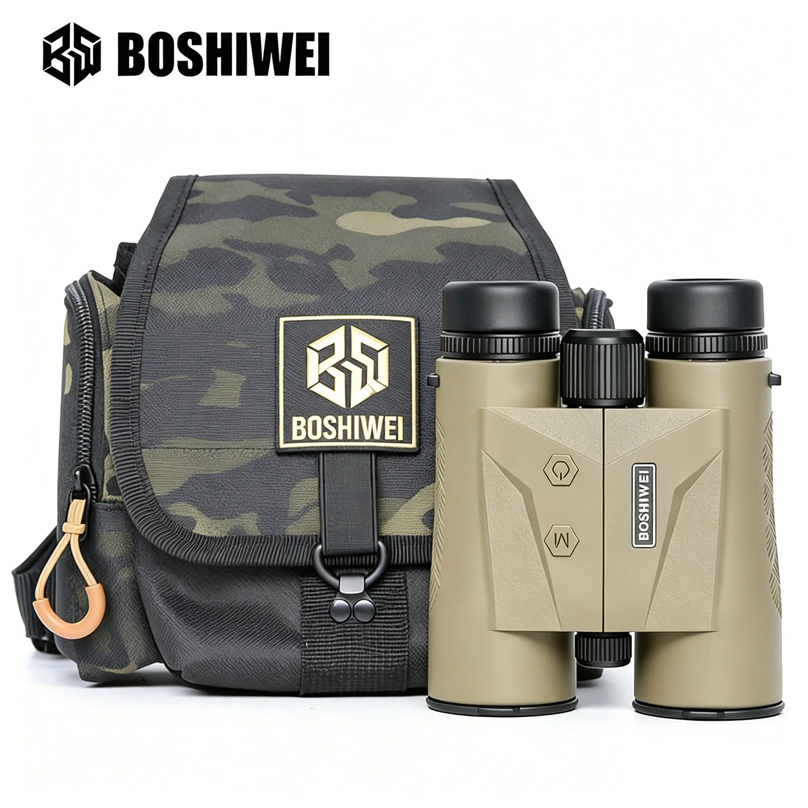 

Бинокль-дальномер BOSHIWEI 10x42 с лазерным измерением расстояния, многослойными линзами и HD-оптикой для кемпинга и измерения на больших расстояниях
