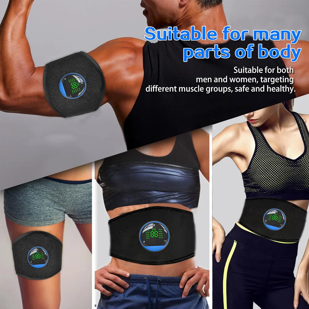 

Rechargeable ABS Workout Belt Smart EMS Core Trainer with LED Display for Lower Back Pain Relief & Home Gym Training