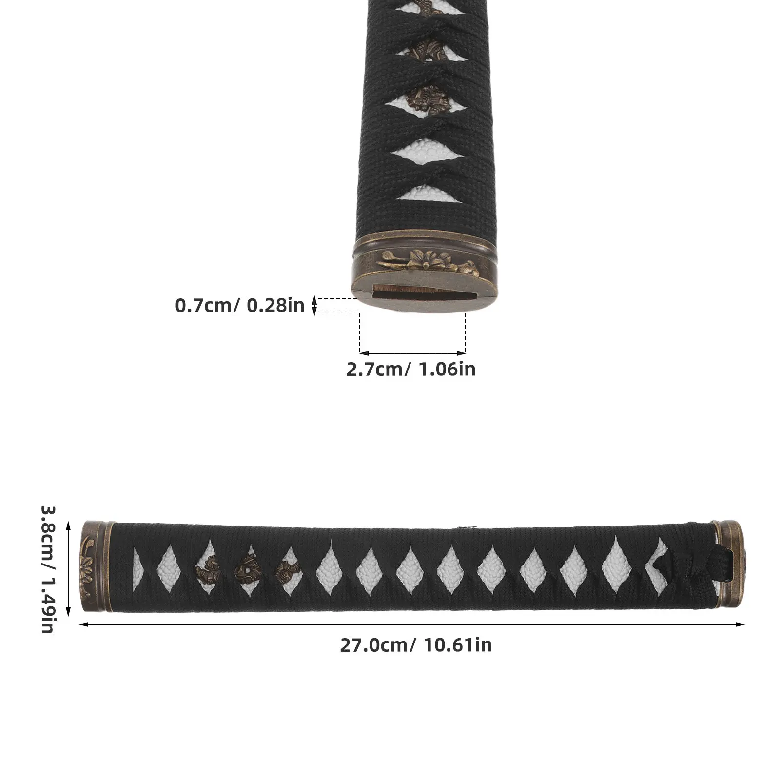 Japanese Handle Wrap Traditional Handle Replacement Repair Kit Antiskid Samegawa Grip Stable Control Martial Arts