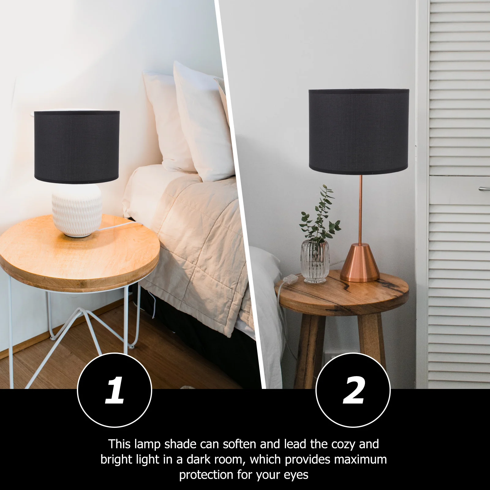 

1Pcs Linen Cloth Art Lamp Shade Premium Light Cover for Bedroom Living Room Study Decorative Home Lighting